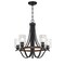 Westinghouse Barnwell LED 5-Light Chandelier, Dimmable, 6.5W, Textured Iron, Barnwood Finish, Clear Hammered Glass 6133100 - alternate 2